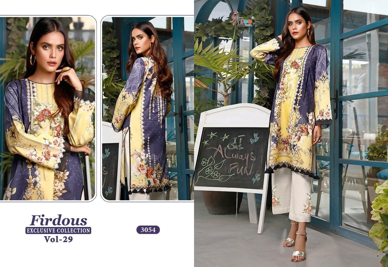 Firdous Exclusive Collection Vol 29 By Shree Pakistani Suits Catalog